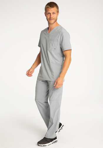 shop inifnity by cherokee men's v-neck Solid Scrub Top & zip fly cargo scrub pant