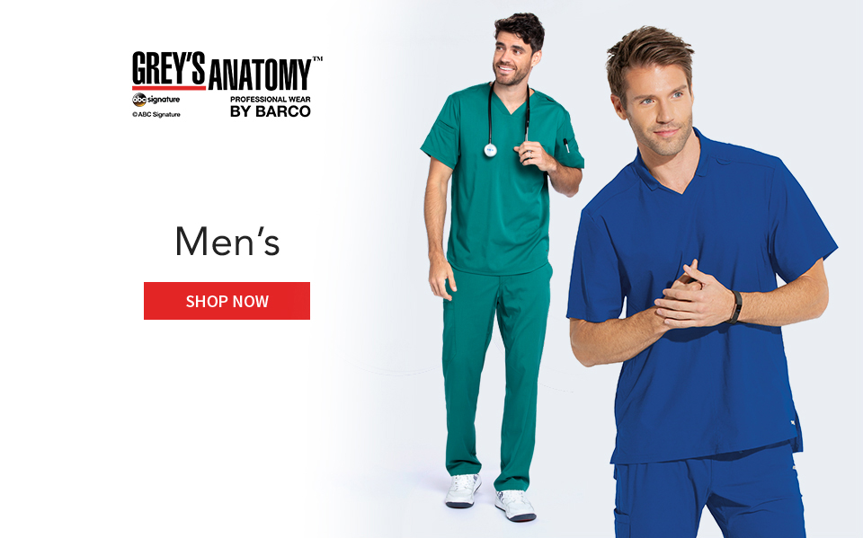 click to shop grey's anatomy men's products.