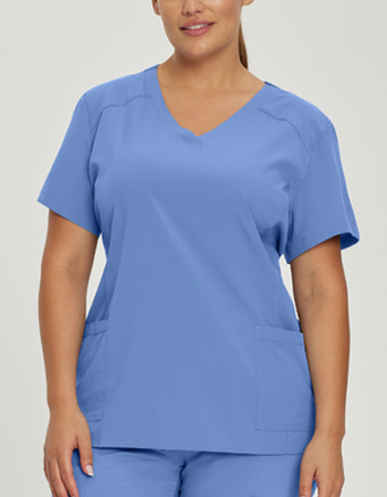 shop fit by white cross women's v-neck solid scrub top