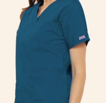 Cherokee Women's V-Neck 2 Pocket Solid Scrub Top