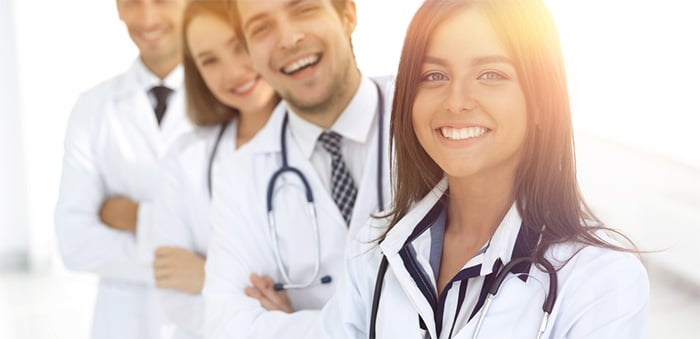 group of doctors smiling