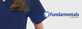 Shop F3 Fundamentals by White Swan collection, Fundamentals by META Labwear collection, Fundamentals by White Swan collection, view a variety of scrub tops, scrub pants, labcoats