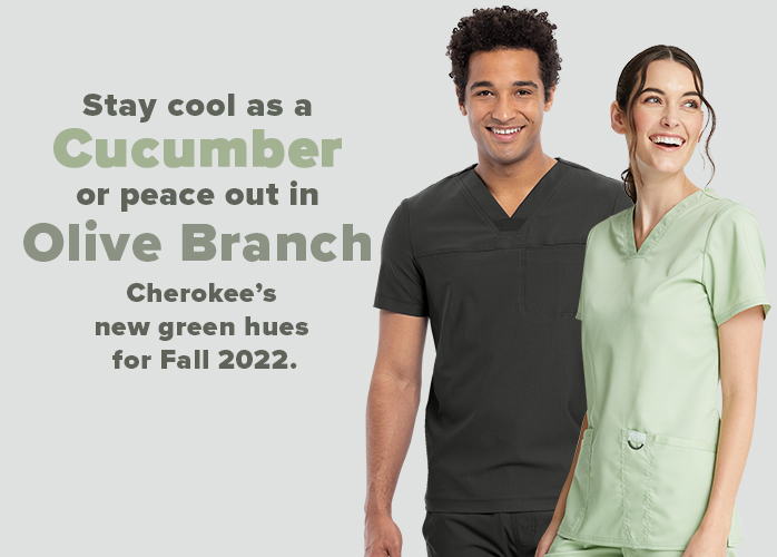 shop cherokee's new green hues for fall 2022, cucumber and olive branch