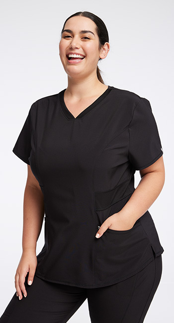 shop inifnity by cherokee women's v-neck solid scrub top