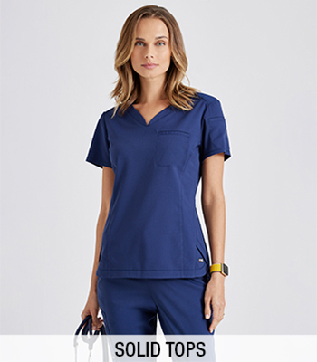 shop grey's anatomy women's solid scrub tops