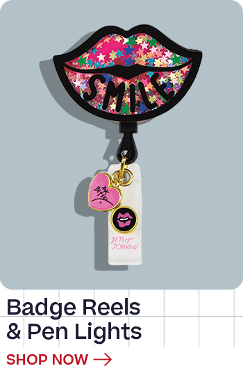 shop badge reels and pen lights
