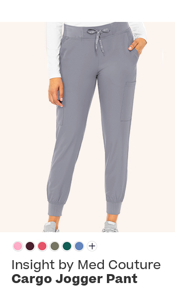 shop insight by med couture women's cargo jogger scrub pant