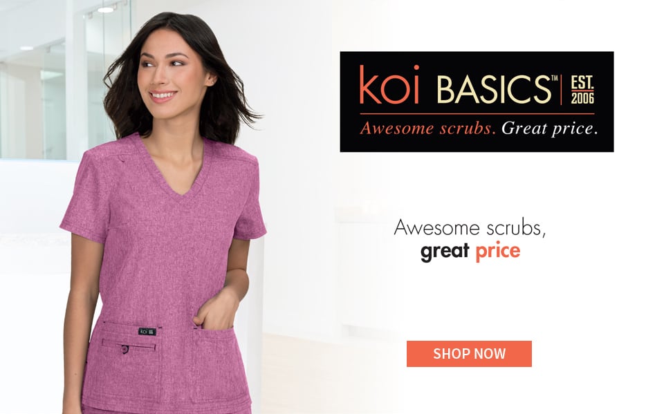 shop koi basics. awesome scrubs, great price.