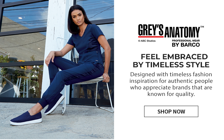 shop grey's anatomy classic collection, quality scrubs designed with timeless fashion inspiration