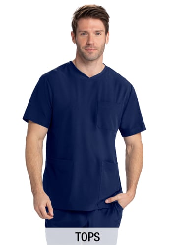 shop men's scrub tops