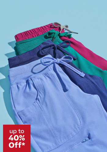 shop scrub pants up to 40% off