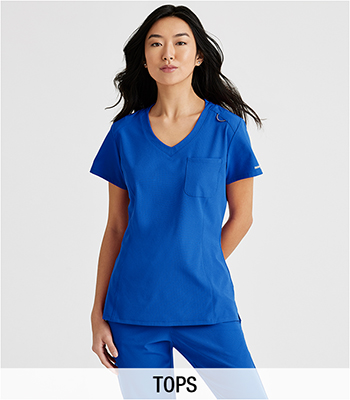 shop skechers women's solid scrub tops