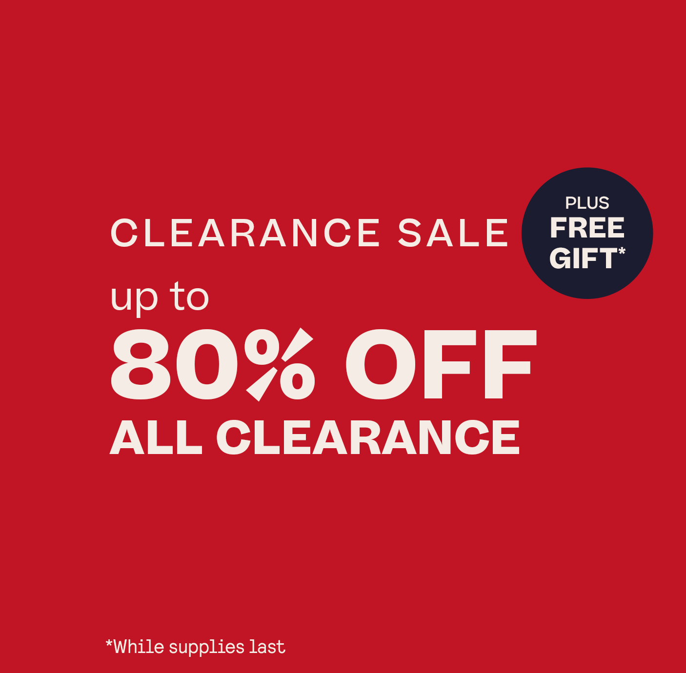 Up to 80% Off Clearance