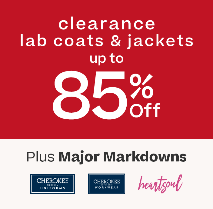 Clearance Lab Coats & Jackets Up to 85% Off + Major Markdowns Cherokee, Cherokee Workwear & heartsoul  exclusions below
