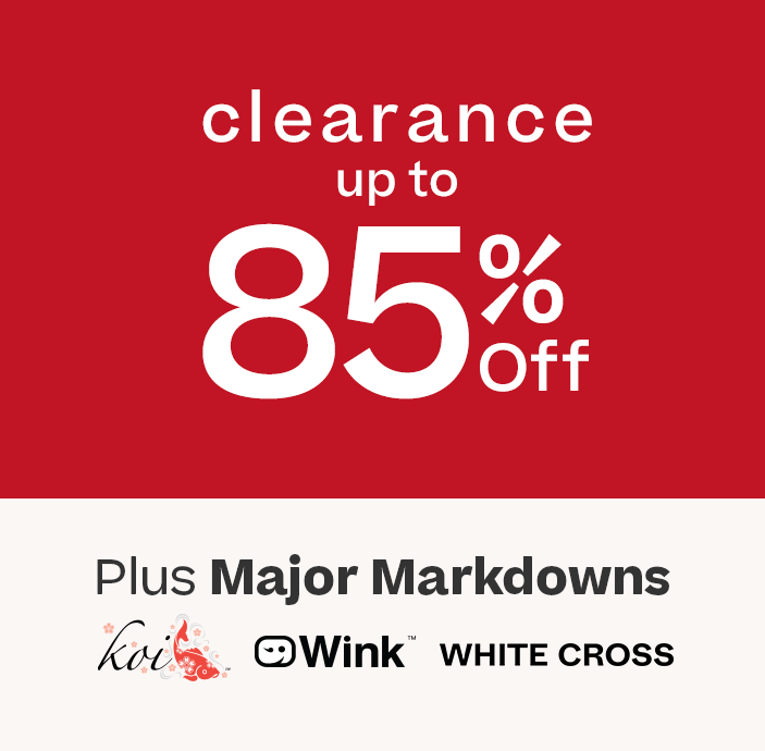 Clearance Up to 85% Off + Markdowns on White Cross, koi & WonderWink exclusions below
