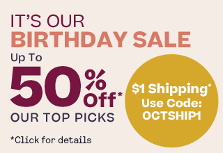 Shop Men Up to 50% Off* plus $1 Shipping No Minimum Use Code OCTSHIP1 click for details