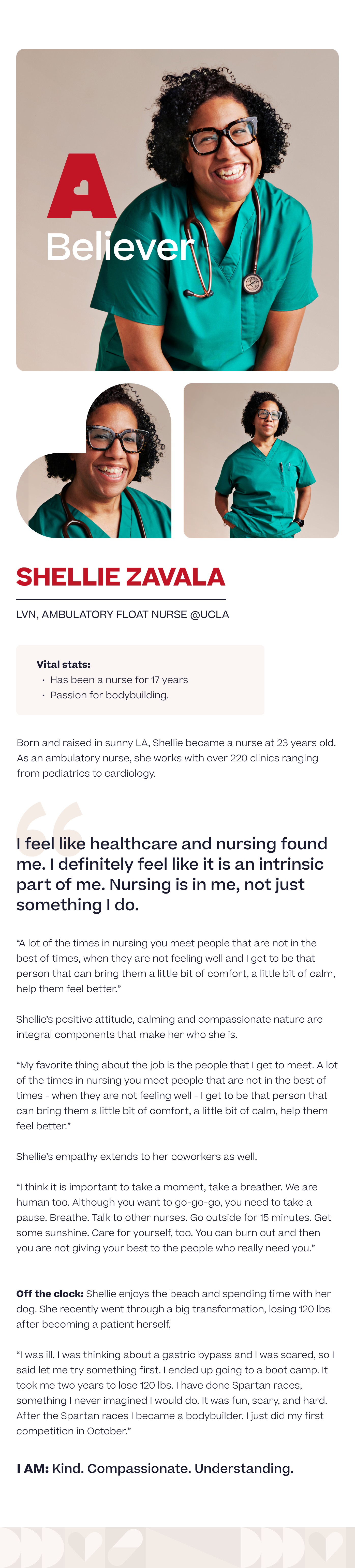 About Shellie Zavala, LVN, ambulatory float nurse at UCLA.