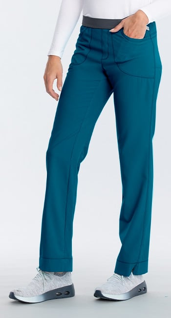 shop inifnity by cherokee women's rib yoke waist pull on scrub pant