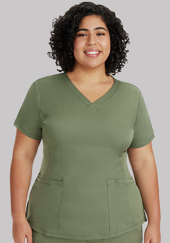 shop healing hands women's monica v-neck solid scrub top