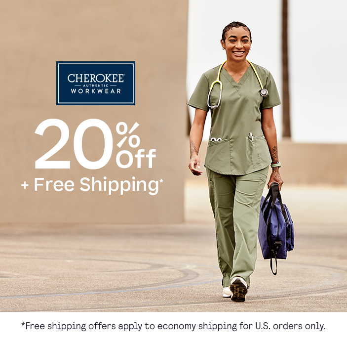 Cherokee Workwear 20% Off 
+ Free Shipping*
*Exclusions apply.