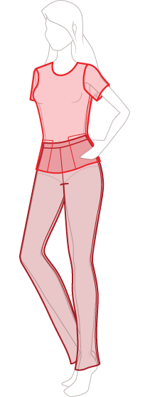 athletic fit sketch model
