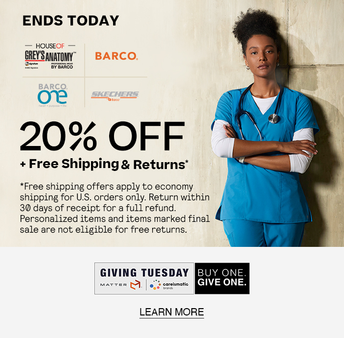 Barco 20% Off Ends Tomorrow + Free Shipping & Returns*
*Free shipping offers apply to economy shipping for U.S. orders only. Return within 30 days of receipt for a full refund. Personalized items and items marked final sale are not eligible for free returns.