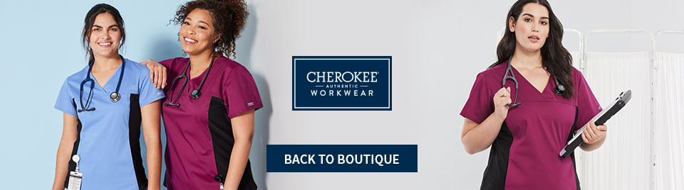 viewing cherokee workwear. click to go back to boutique.