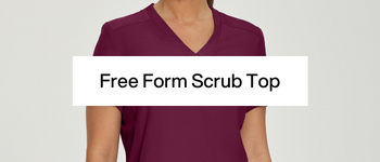 shop landau forward free form women’s 2 pocket v-neck scrub top 