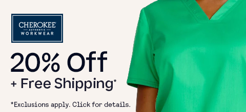 Shop Cherokee Workwear 20% Off 
+ Free Shipping* 
*Exclusions apply. Click for details.