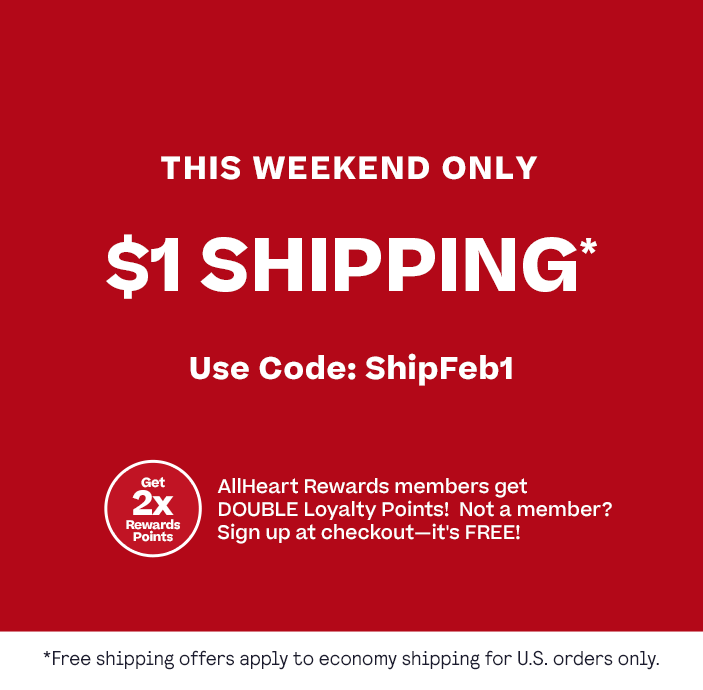 $1 U.S. Shipping Weekend Code: SHIPFEB1