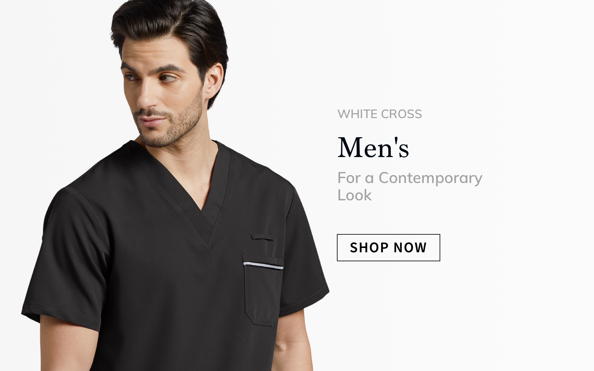 click to shop white cross men's products.