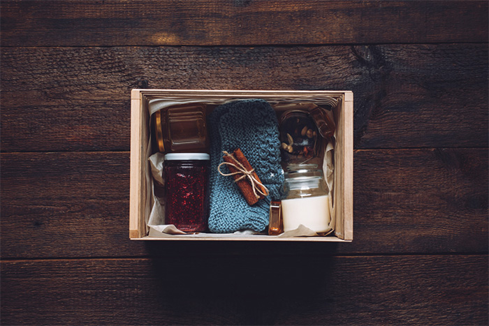 fall-themed care package for veterinarian