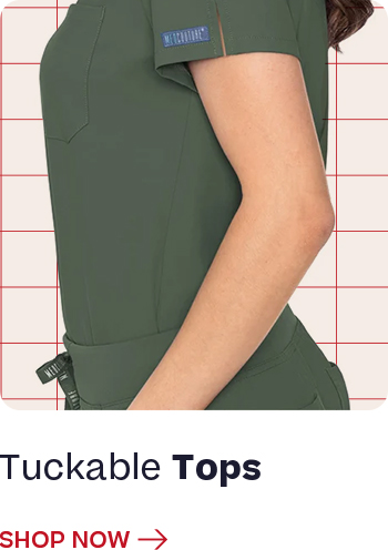 shop tuckable tops, womens one pocket tuck in scrub top