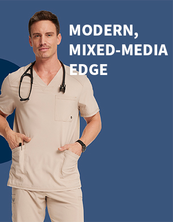 shop infinity by cherokee men's v-neck solid scrub top