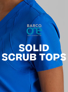 View our selection of Barco One solid scrub tops
