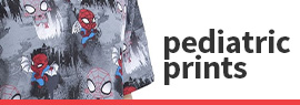 Click to shop our selection of pediatric print scrubs