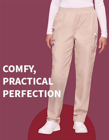 shop cherokee workwear originals women's elastic waist utility scrub pant