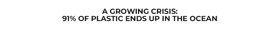 a growing crisis: 91% of plastic ends up in the ocean. check out the video below.