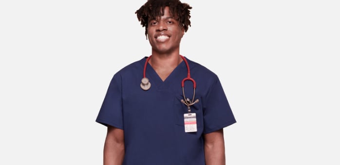 Cherokee Men's V-Neck Utility Solid Scrub Top