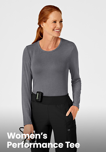 shop layers by wonderwink women's silky long sleeve underscrub