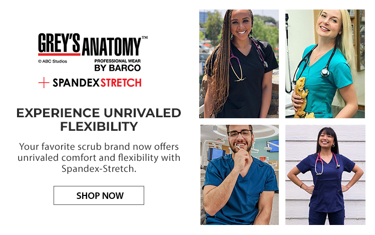 shop spandex stretch by grey's anatomy, experience unrivaled comfort and flexibility