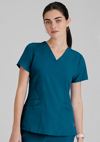 shop barco one women's pulse solid scrub top