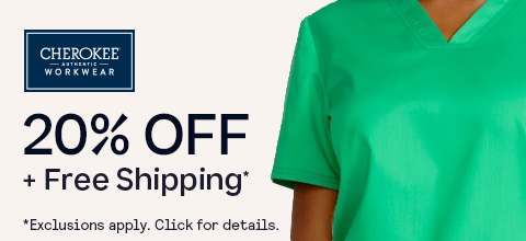 Shop Cherokee Workwear 20% Off 
+ Free Shipping* 
*Exclusions apply. Click for details.