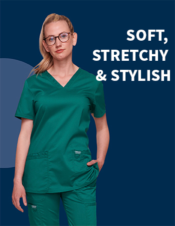 shop revolution by cherokee workwear women's v-neck solid scrub top