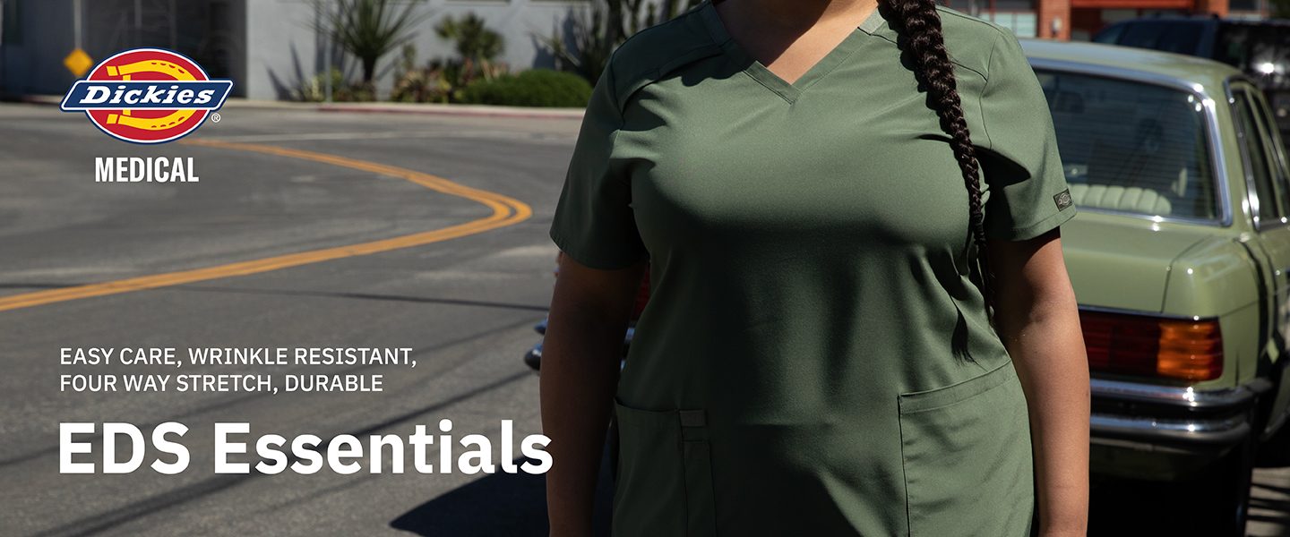 shop eds essentials bu dickies. easycare, wrinkle resistant, four way stretch, durable.
