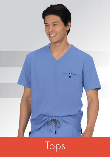 shop men's scrub tops