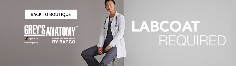 viewing grey's anatomy lab coats and jackets. click to go back to boutique.