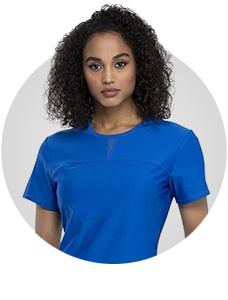 Shop luxury scrubs with contoured seaming