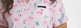 Shop Allure by White Cross, view a variety of scrub tops and scrub pants, solids and prints