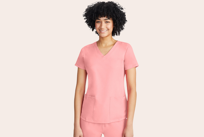 Women's Monica V-Neck Solid Scrub Top